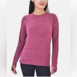 フィットネストップス SPYDER Women's All Day Cropped Long Sleeve SPJFCNRL251WLPK Spyder Women's Olympian Long Sleeve Top - Boxed (x-Large